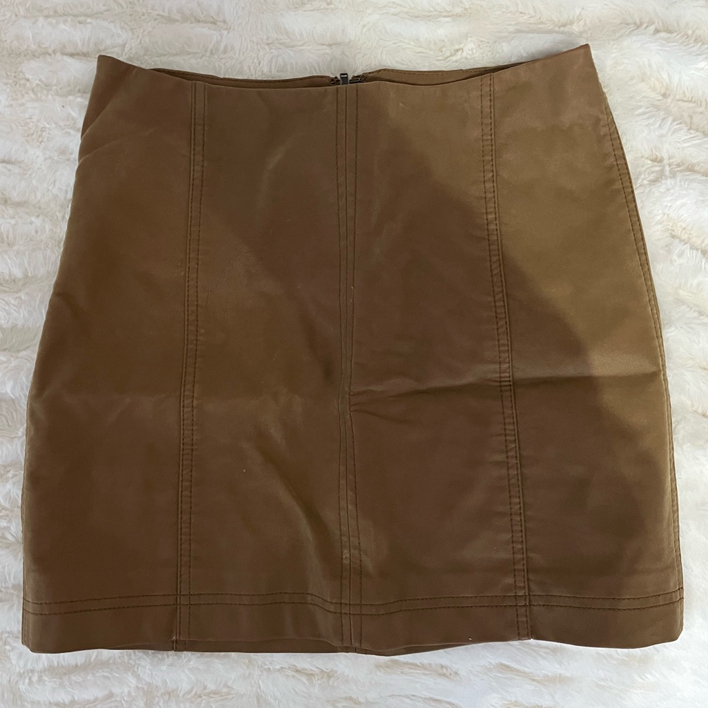 Free People Brown Mini Skirt